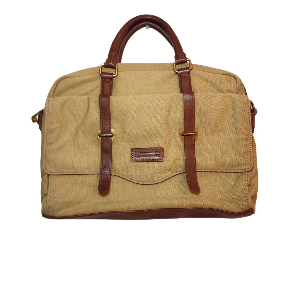 Ben Minkoff Laptop Work Unisex Canvas Leather Carry On Bag 11